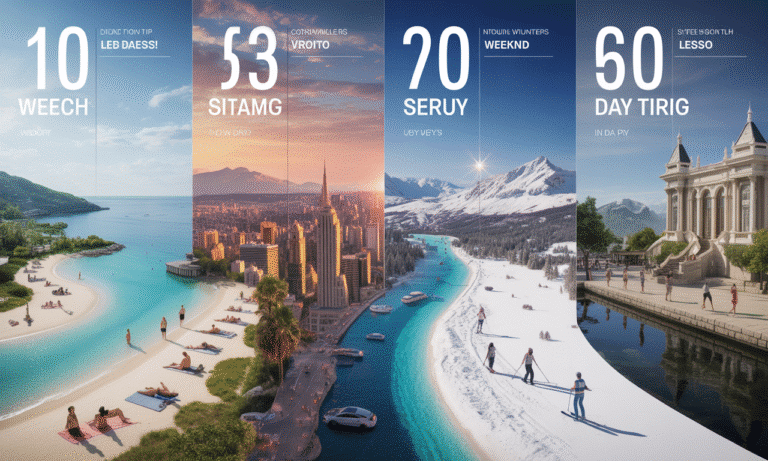 découvrez la durée idéale d'un séjour touristique en fonction de votre destination. que vous planifiez une escapade urbaine, une aventure en pleine nature ou un voyage culturel, nous vous guidons pour maximiser votre expérience tout en tenant compte des attraits et des activités à ne pas manquer.