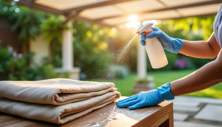 conseils pratiques pour l'entretien de votre toile de pergola : anti-moisissures, nettoyage efficace et astuces de stockage pour prolonger sa durée de vie.