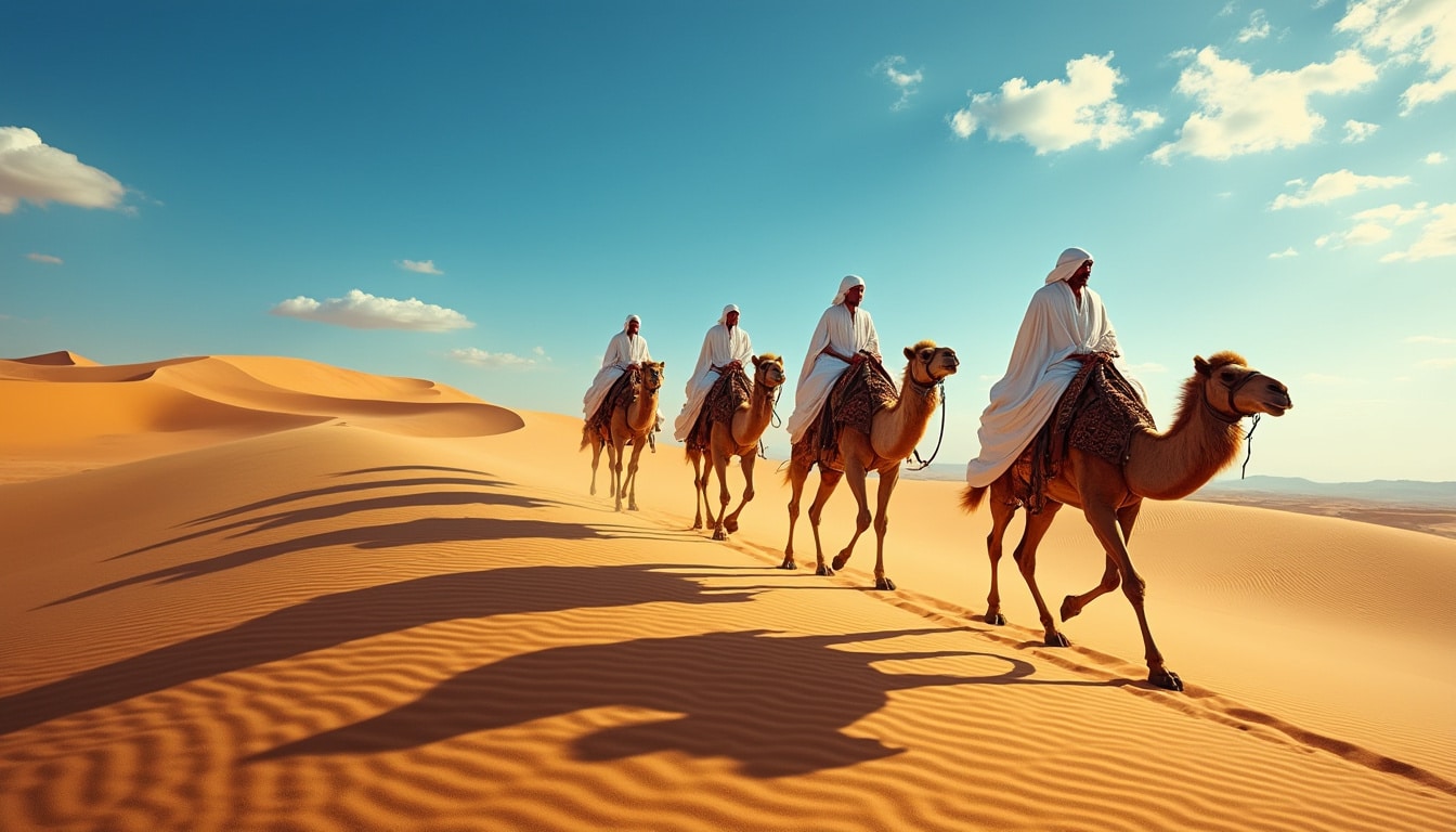 vivez une aventure exotique inoubliable en traversant les dunes du désert à dos de chameau, une expérience authentique au cœur des paysages arides.