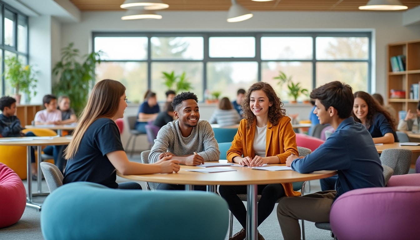 découvrez comment le travail en îlots dans une classe flexible favorise le développement des compétences psychosociales chez les élèves, en encourageant la collaboration, la communication et l'autonomie.