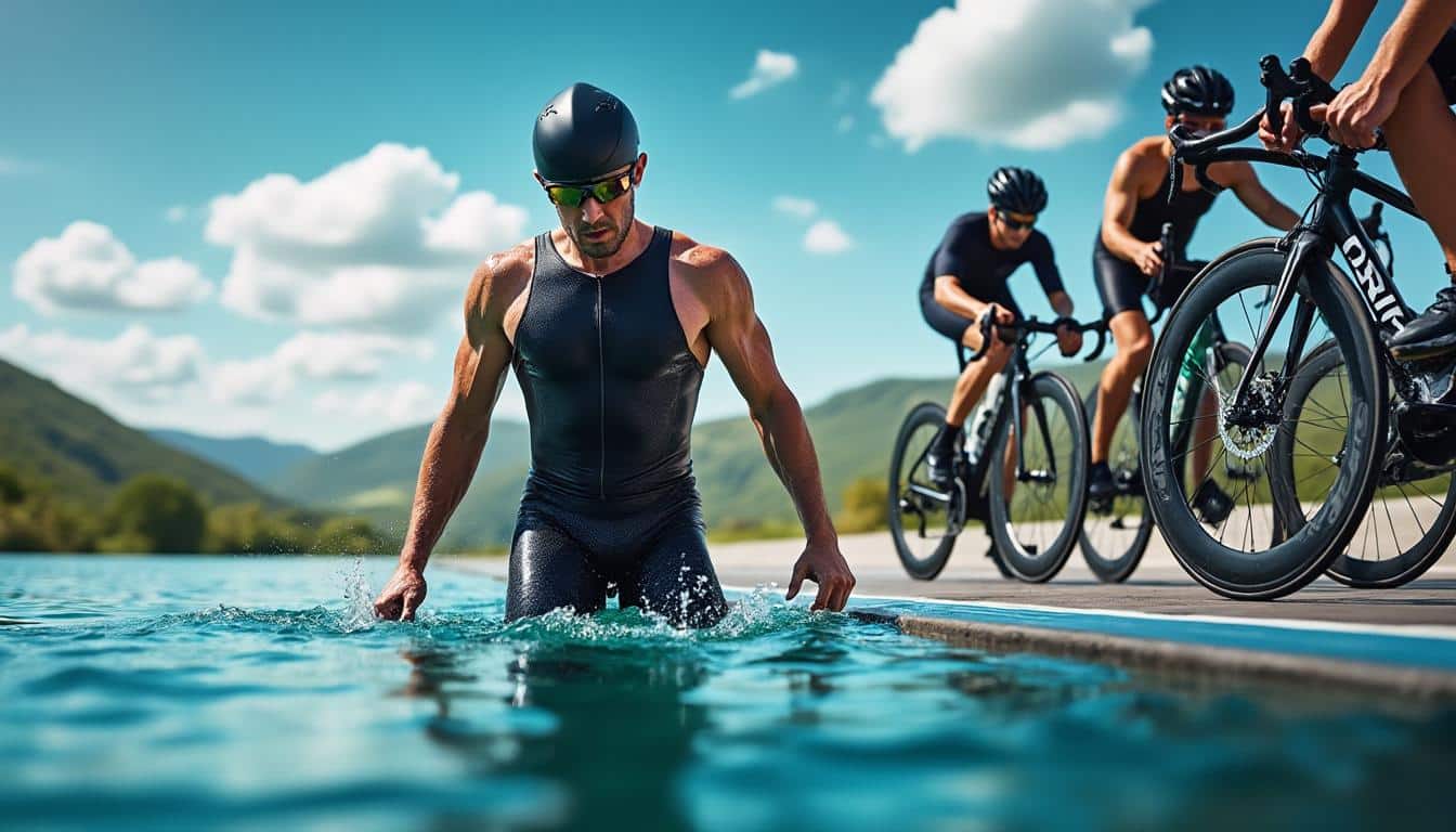découvrez comment l'enchaînement de la natation et du vélo structure efficacement l'entraînement au triathlon pour améliorer vos performances.